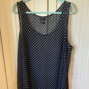 Torrid size 2, black with white polka-dots